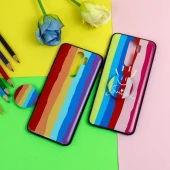 قاب فانتزی برجسته + پاپ سوکت طرح رنگین کمان شیائومی Redmi Note 8 Pro سری D