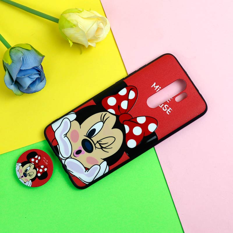 قاب فانتزی برجسته + پاپ سوکت طرح میکی موس شیائومی Redmi Note 8 Pro سری D