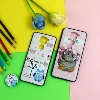 قاب فانتزی برجسته + پاپ سوکت طرح جغد شیائومی Redmi Note 9 سری D