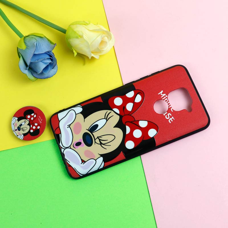 قاب فانتزی برجسته + پاپ سوکت طرح میکی موس شیائومی Redmi Note 9 سری D