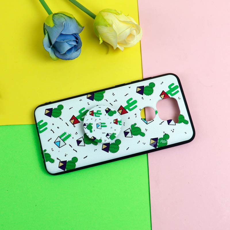 قاب فانتزی برجسته + پاپ سوکت طرح کاکتوس شیائومی Redmi Note 9 سری D