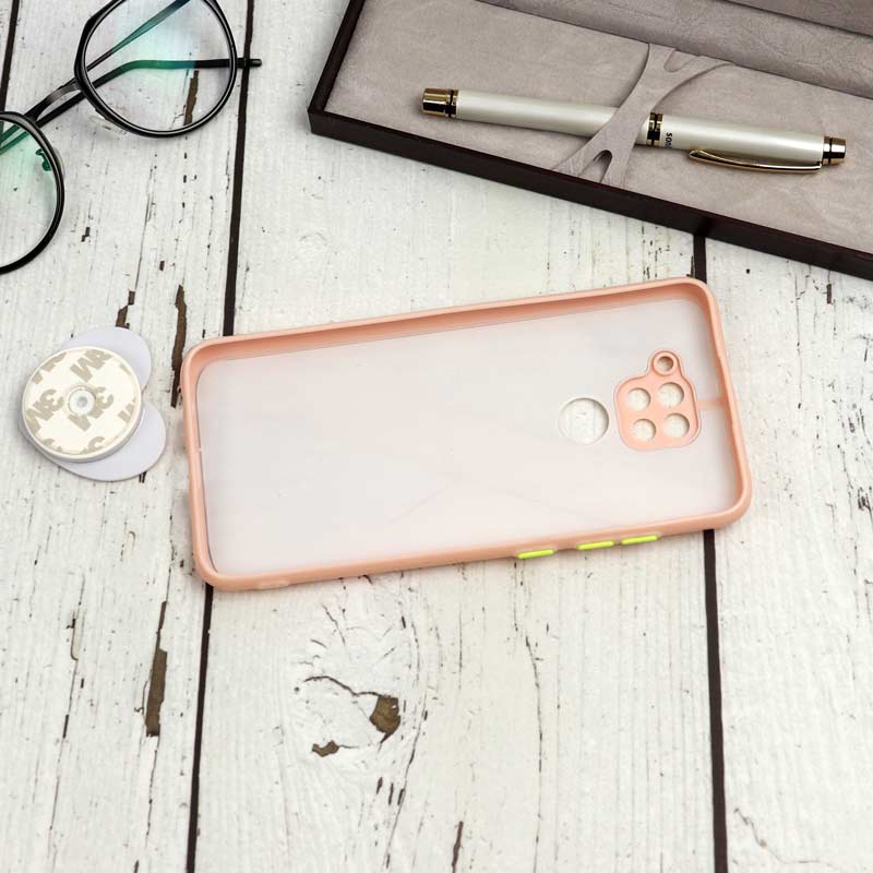 قاب محافظ لنزدار پاپ سوکت دار صورتی Xiaomi Redmi Note 9