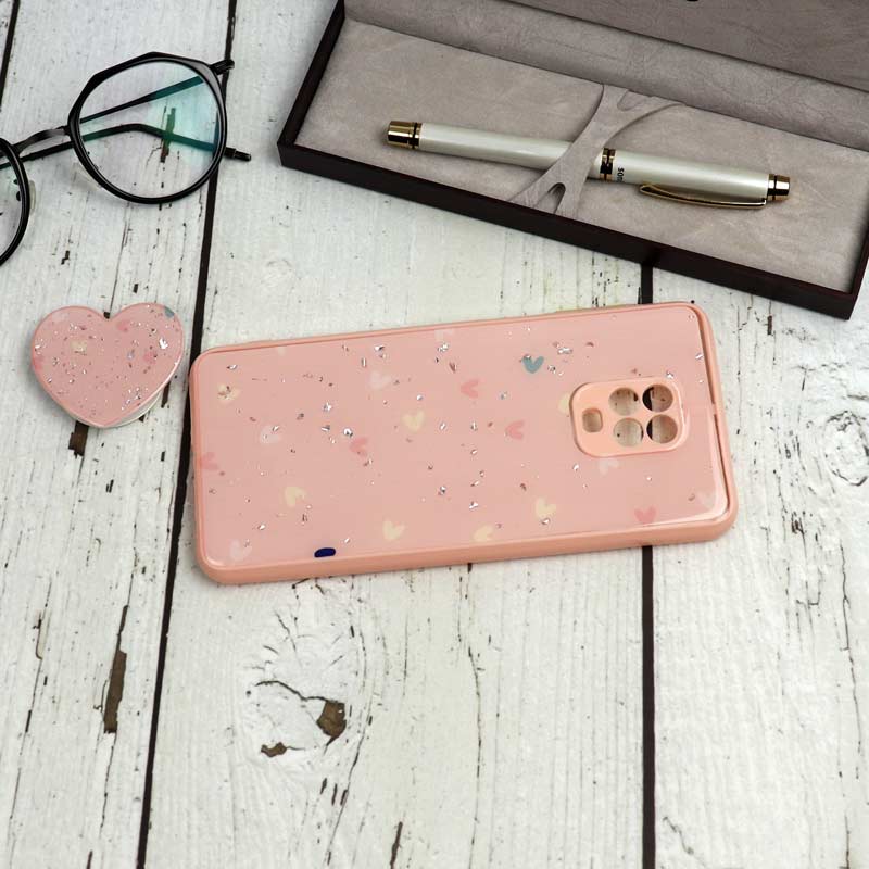 قاب محافظ لنزدار پاپ سوکت دار صورتی Xiaomi Redmi Note 9s / Note 9 Pro