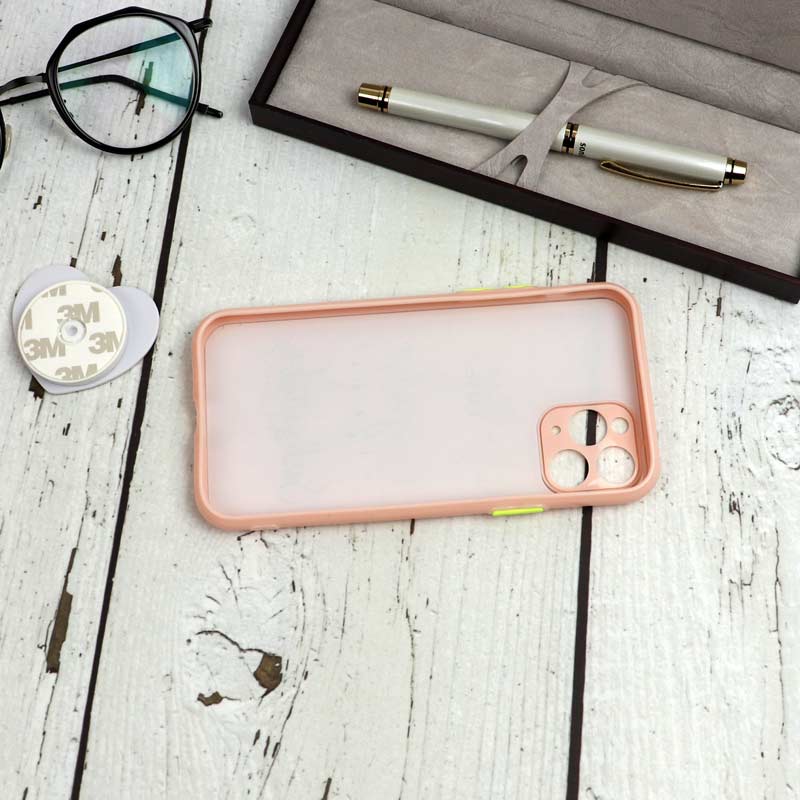قاب محافظ لنزدار پاپ سوکت دار صورتی iPhone 11 Pro