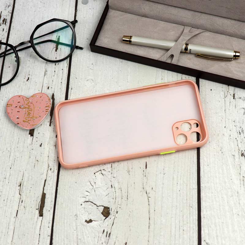 قاب محافظ لنزدار پاپ سوکت دار صورتی iPhone 11 Pro Max