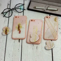 قاب محافظ لنزدار پاپ سوکت دار صورتی iPhone 7/8/SE 2020