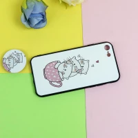 قاب فانتزی برجسته + پاپ سوکت طرح گربه آیفون iPhone 7/8 سری D