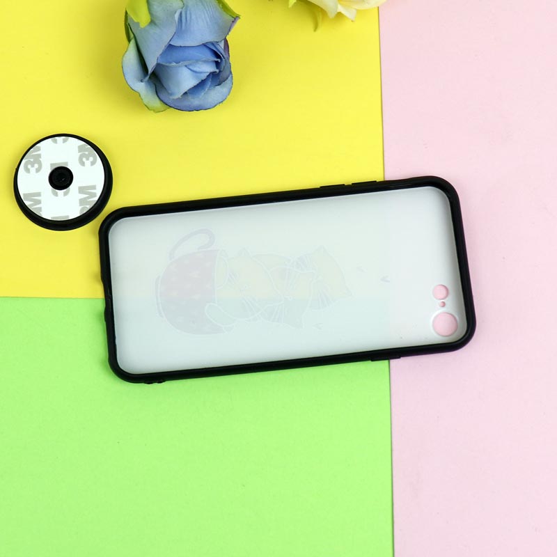 قاب فانتزی برجسته + پاپ سوکت طرح گربه آیفون iPhone 7/8 سری D