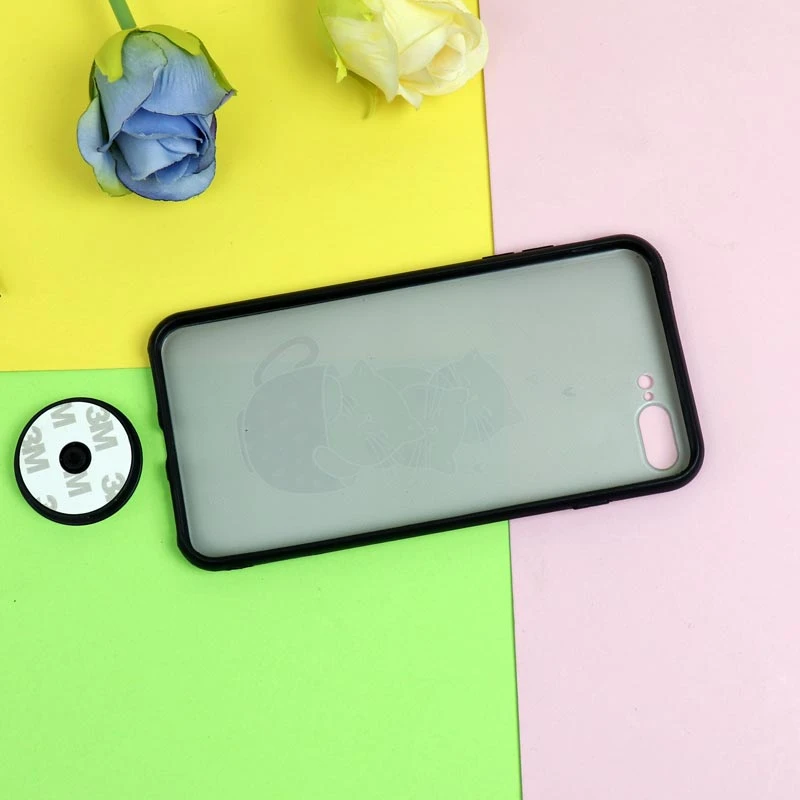 قاب فانتزی برجسته + پاپ سوکت طرح گربه آیفون iPhone 7 Plus / 8 Plus سری D