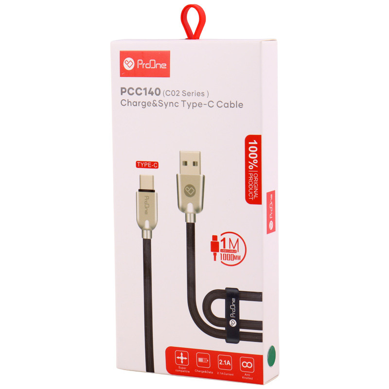کابل تایپ سی ProOne C02 Series PCC140 2.1A 1m