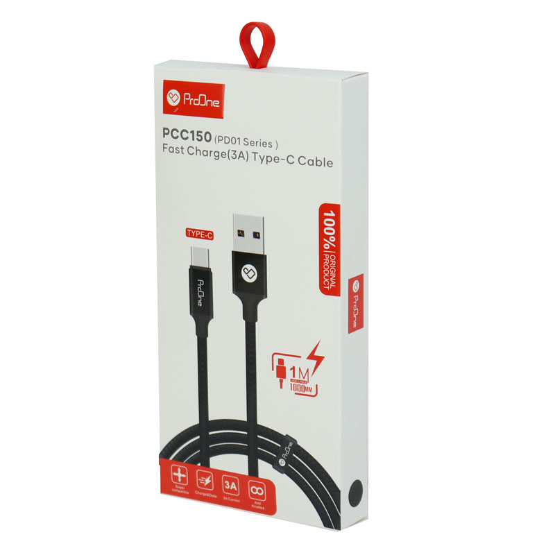 کابل فست شارژ ProOne PD01 Series PCC150 3A Type-C 1m
