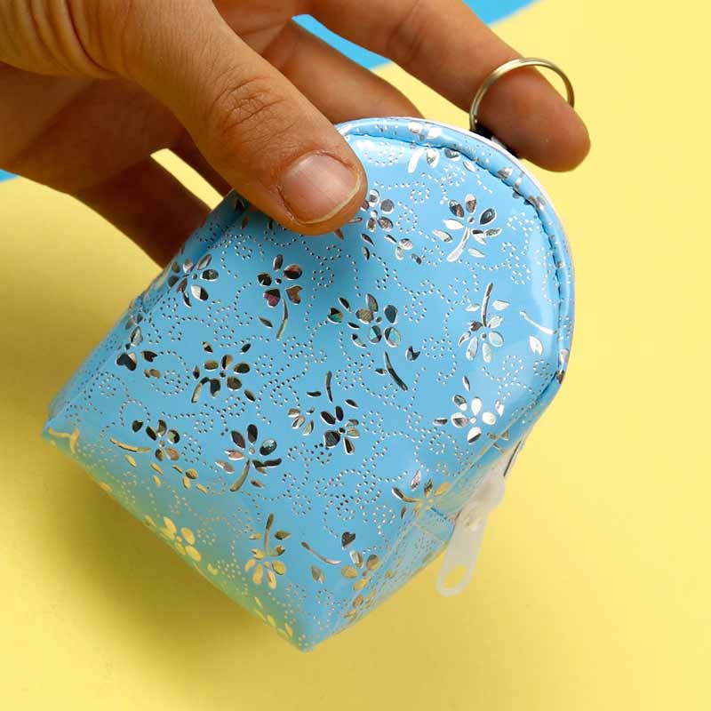 کیف هندزفری کوله ای ورنی گل دار