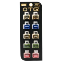 تبدیل Remax OTG Type-C متالیک بسته 10 عددی