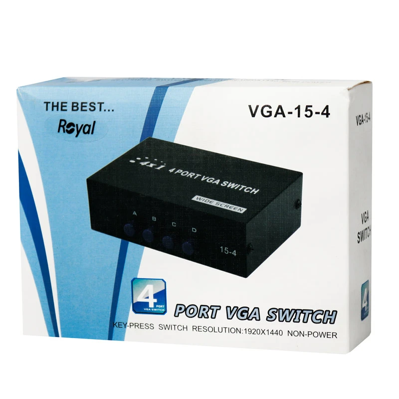 سوییچ 4 پورت VGA رویال VGA-15-4