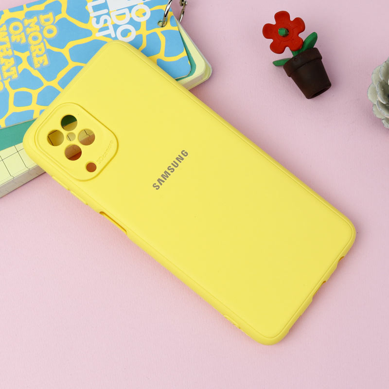 قاب طرح سیلیکونی محافظ لنزدار Samsung A12