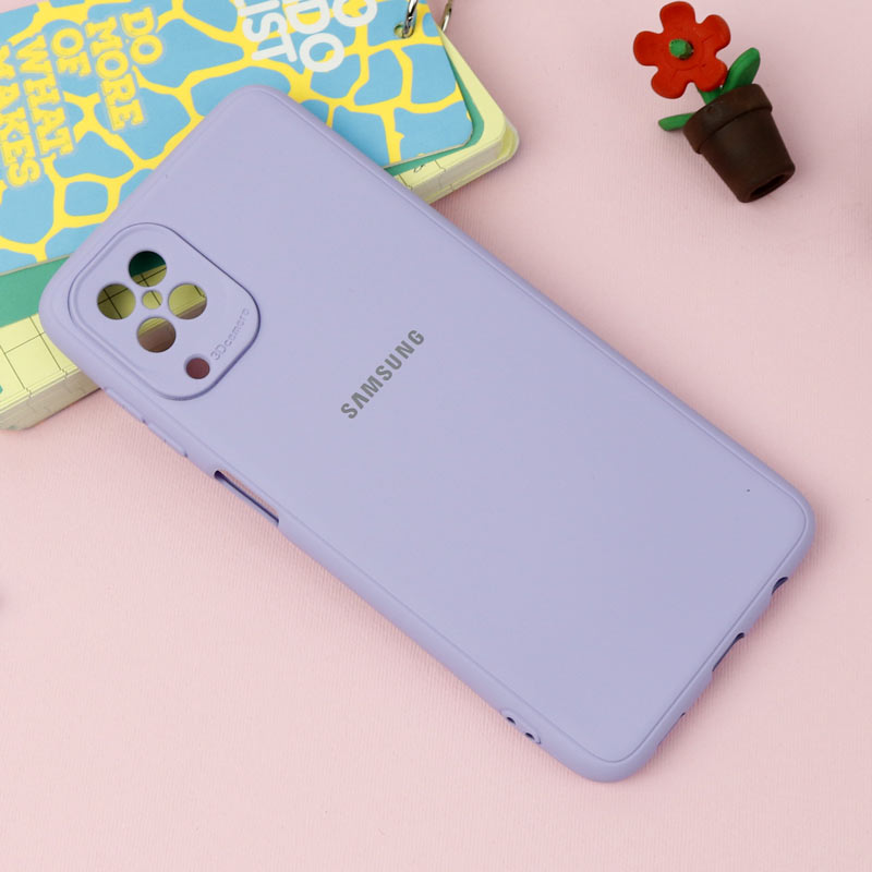 قاب طرح سیلیکونی محافظ لنزدار Samsung A12