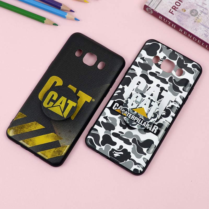 قاب فانتزی برجسته + پاپ سوکت طرح CAT سامسونگ J5 2016 سری D