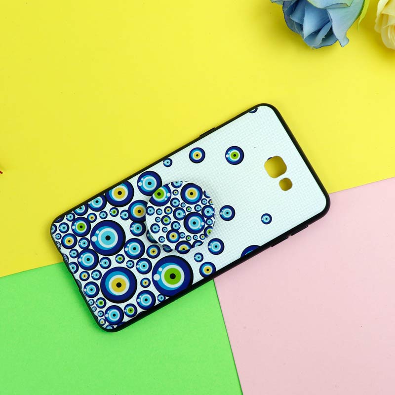 قاب فانتزی برجسته + پاپ سوکت طرح چشم و نظر سامسونگ J7 Prime سری D