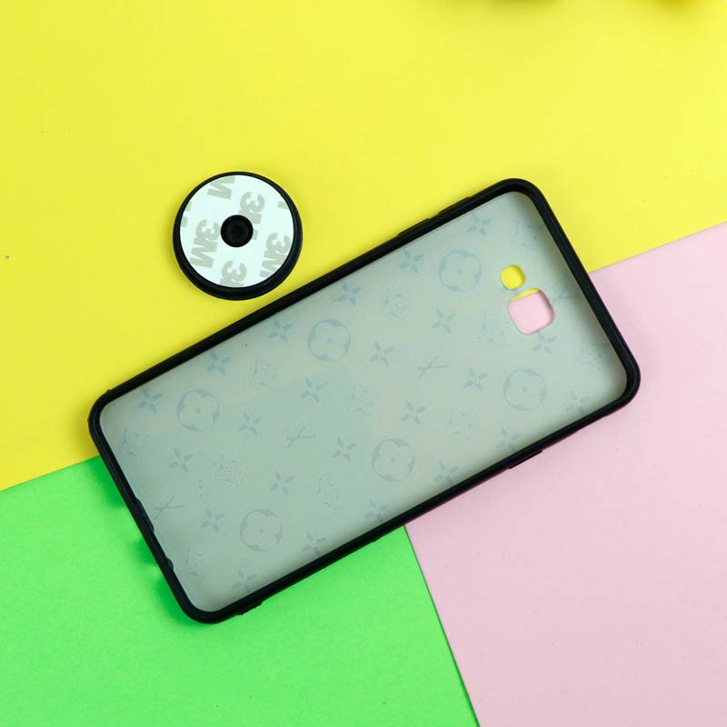 قاب فانتزی برجسته + پاپ سوکت طرح LV سامسونگ J7 Prime سری D
