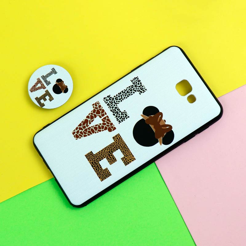 قاب فانتزی برجسته + پاپ سوکت طرح میکی موس سامسونگ J7 Prime سری D