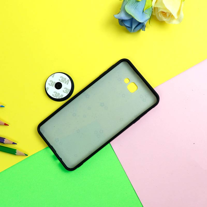 قاب فانتزی برجسته + پاپ سوکت طرح گل سامسونگ J7 Prime سری D