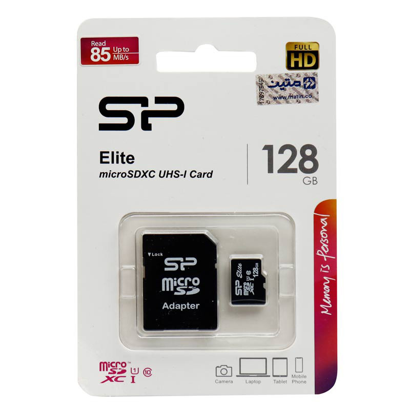 رم میکرو 128 گیگ سیلیکون پاور Silicon Power Elite U1 C10 85MB/s + خشاب