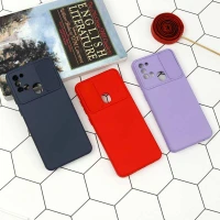 قاب طرح سیلیکونی محافظ لنزدار کشویی Samsung A21s