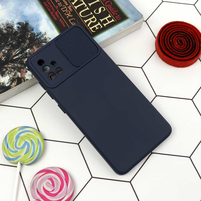 قاب طرح سیلیکونی محافظ لنزدار کشویی Samsung A51