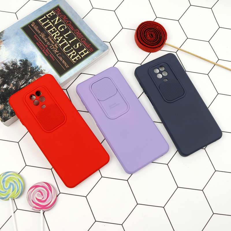 قاب طرح سیلیکونی محافظ لنزدار کشویی Xiaomi Redmi Note 9s / Note 9 Pro