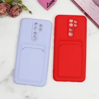 قاب سیلیکونی جاکارتی دار محافظ لنزدار Xiaomi Redmi Note 8 Pro لایت