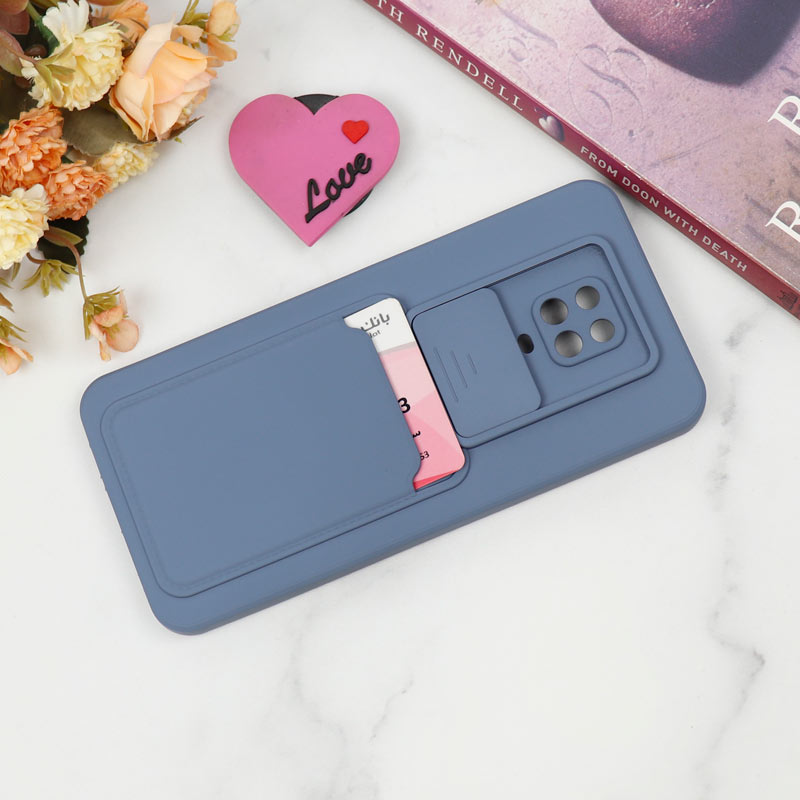 قاب سیلیکونی جاکارتی دار محافظ لنزدار Xiaomi Redmi Note 9s / Note 9 Pro