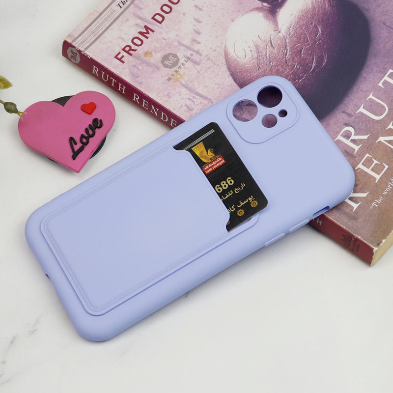 قاب سیلیکونی جاکارتی دار محافظ لنزدار iPhone 11 لایت