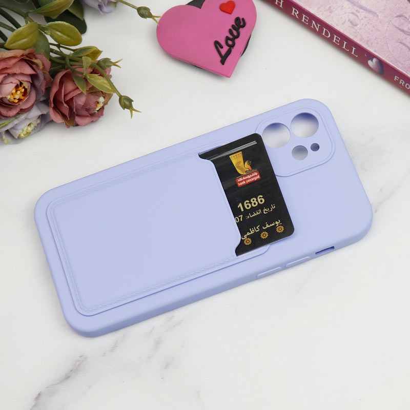 قاب سیلیکونی جاکارتی دار محافظ لنزدار iPhone 12 لایت