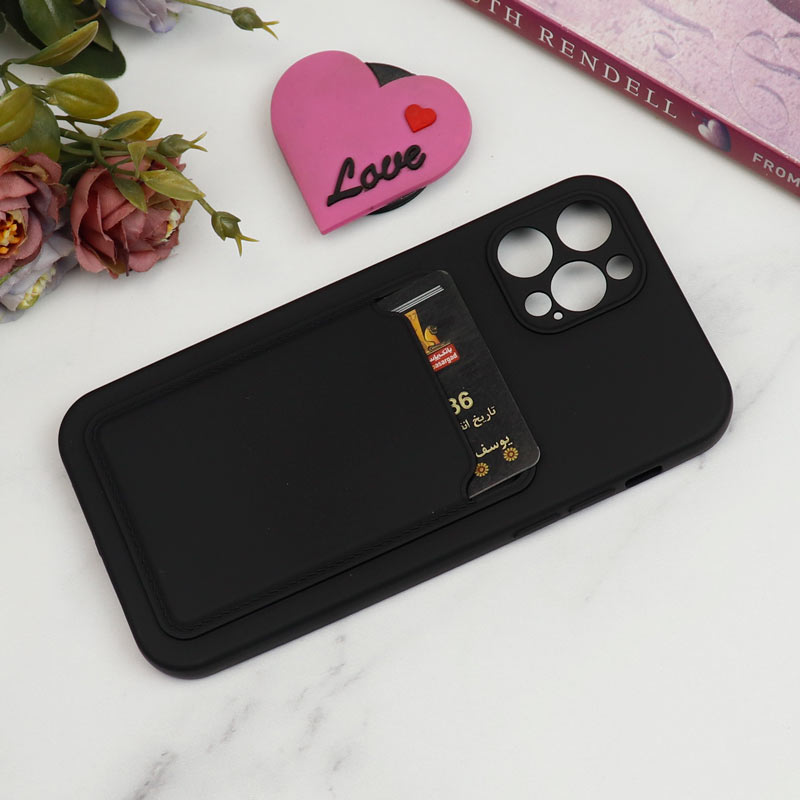 قاب سیلیکونی جاکارتی دار محافظ لنزدار iPhone 12 Pro