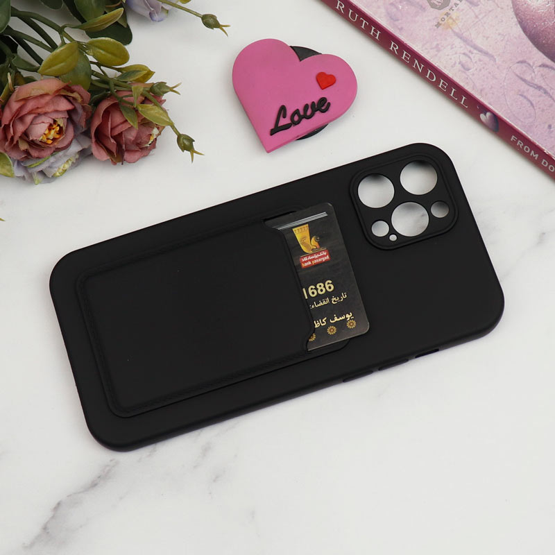 قاب سیلیکونی جاکارتی دار محافظ لنزدار iPhone 12 Pro Max