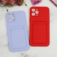 قاب سیلیکونی جاکارتی دار محافظ لنزدار iPhone 12 Pro Max لایت