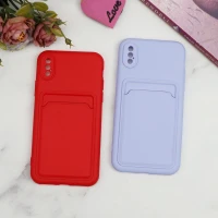 قاب سیلیکونی جاکارتی دار محافظ لنزدار iPhone X/XS لایت