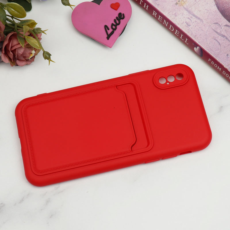 قاب سیلیکونی جاکارتی دار محافظ لنزدار iPhone X/XS لایت
