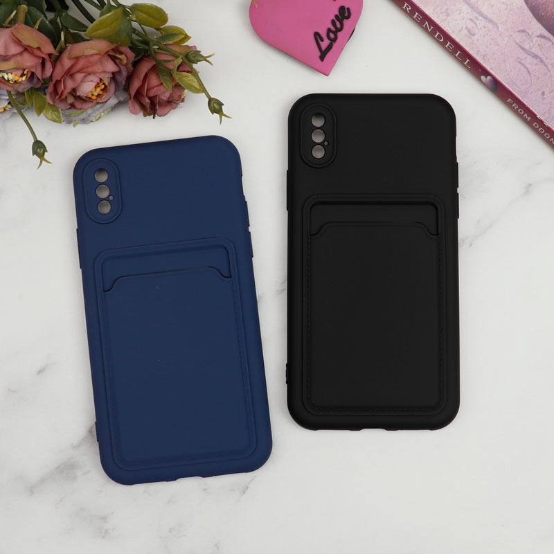 قاب سیلیکونی جاکارتی دار محافظ لنزدار iPhone X/XS