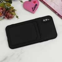 قاب سیلیکونی جاکارتی دار محافظ لنزدار iPhone X/XS
