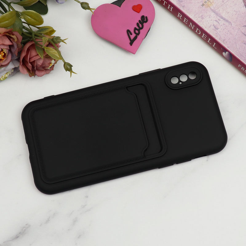 قاب سیلیکونی جاکارتی دار محافظ لنزدار iPhone X/XS