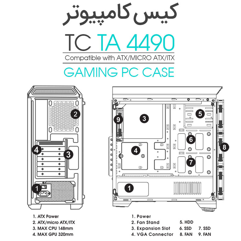 کیس کامپیوتر تسکو TSCO TC TA-4490