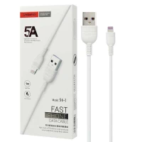 کابل آیفونی فست شارژ Tranyoo S6-I 5A 1m