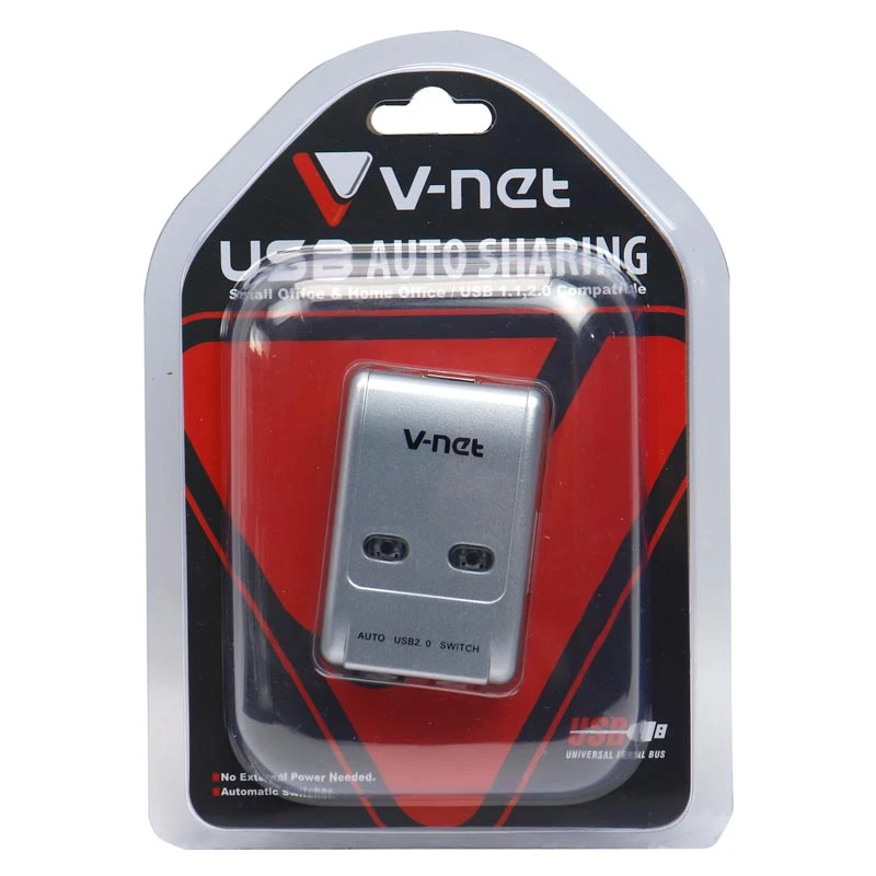 سوییچ پرینتر 2 پورت دستی وی نت V-net