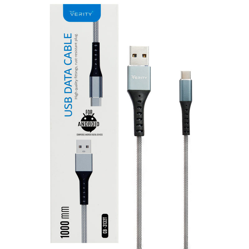 کابل فست شارژ Verity CB 3132T Type-C 1m