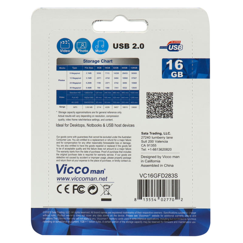 فلش 16 گیگ ویکومن ViccoMan VC283 S