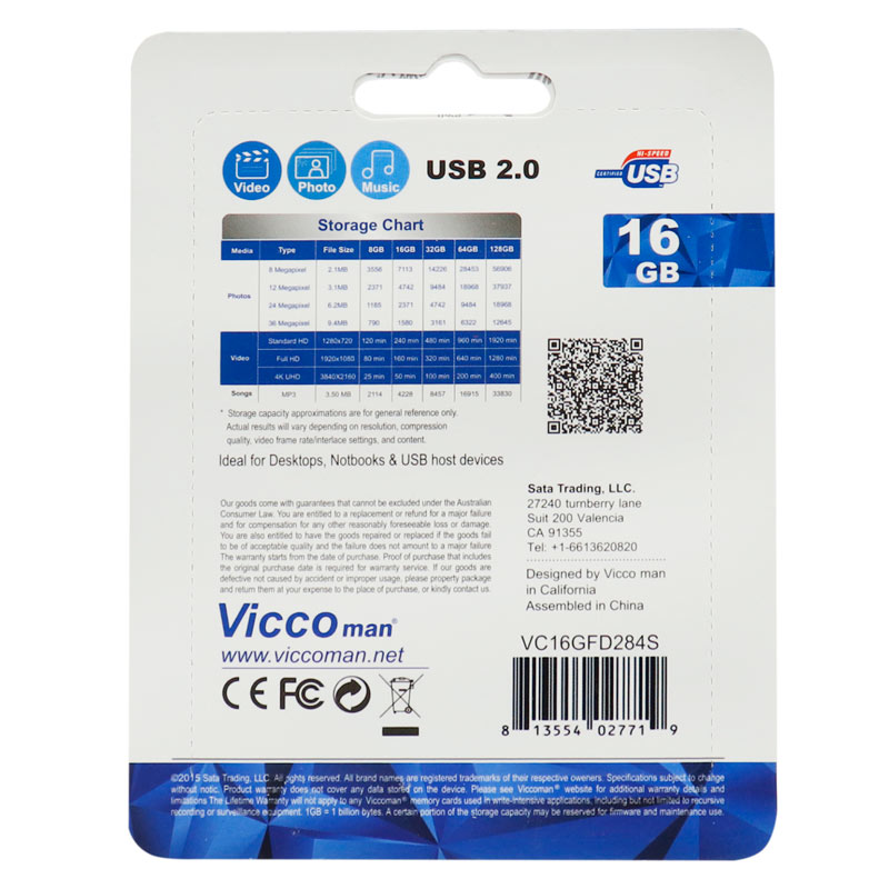 فلش 16 گیگ ویکومن ViccoMan VC284 S
