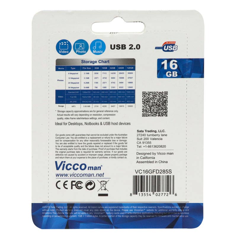 فلش 16 گیگ ویکومن ViccoMan VC285 S