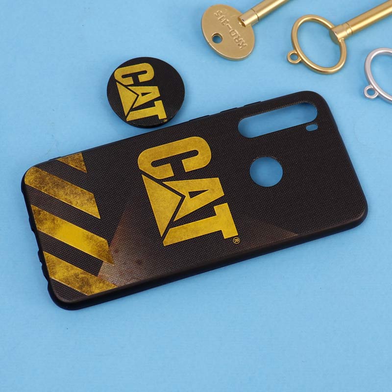 قاب فانتزی برجسته + پاپ سوکت طرح CAT شیائومی Redmi Note 8 سری D