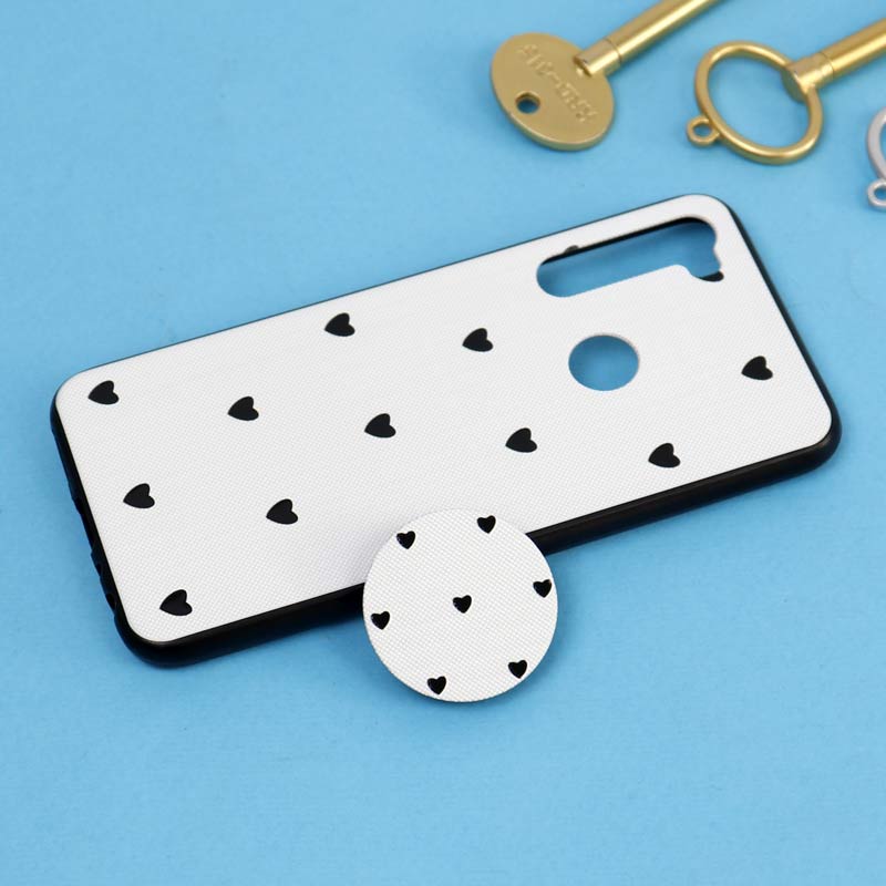 قاب فانتزی برجسته + پاپ سوکت طرح قلب شیائومی Redmi Note 8 سری D